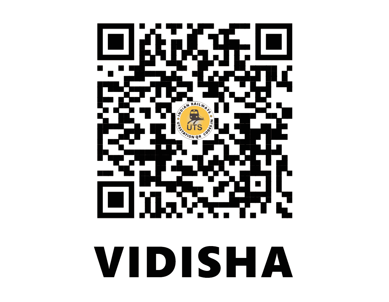 UTS QR Code for VIDISHA - BHS - WC (MADHYA PRADESH)